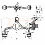Set of 4 Front Upper Lower Control Arms for Lincoln Town Car (1995-2002)