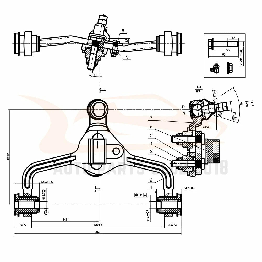 Set of 4 Front Upper Lower Control Arms for Lincoln Town Car (1995-2002)