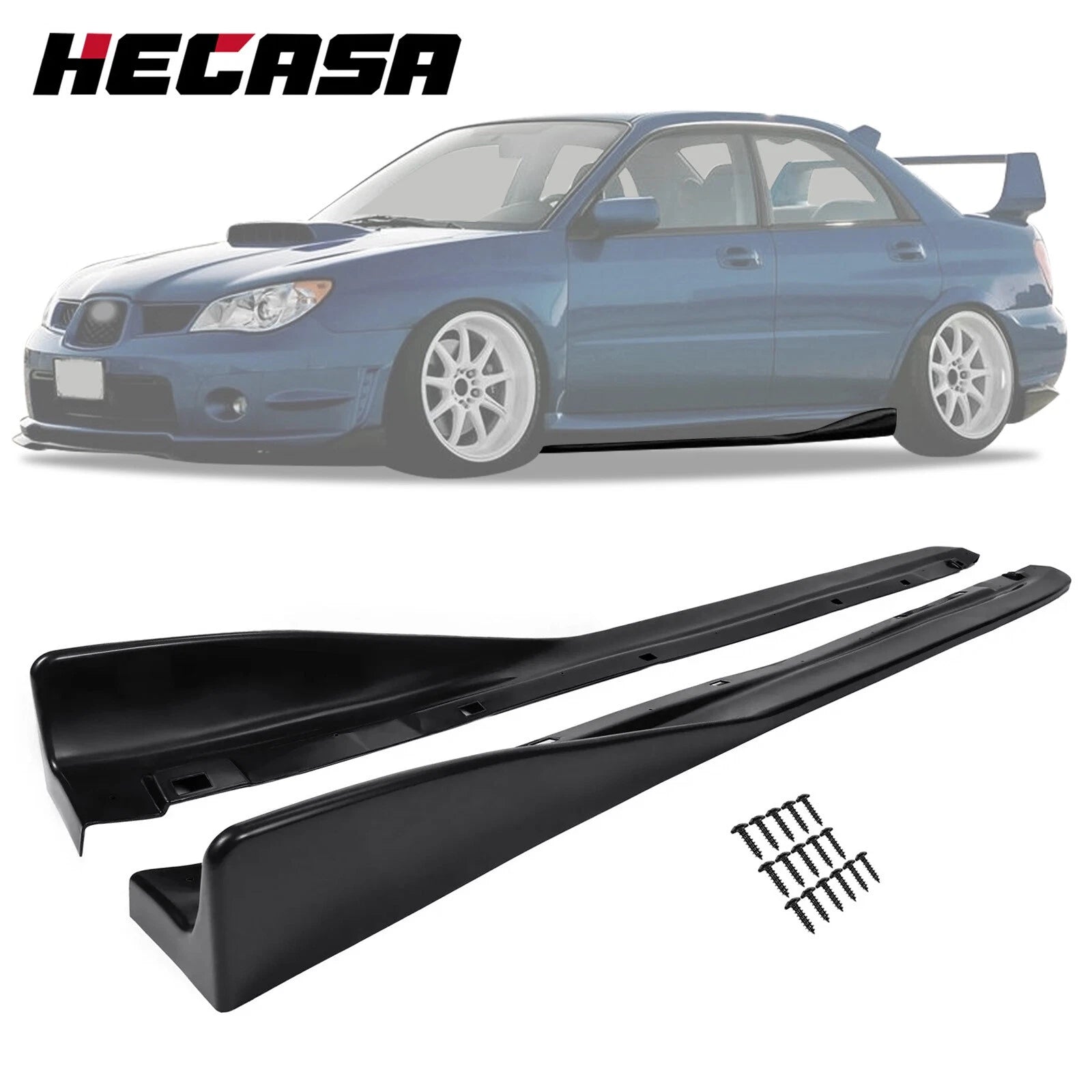 Set of 2 Side Skirts Extensions for Subaru Impreza WRX STI (2002–2007)