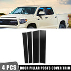 Set of 4 Door Cover Panel Trim Pillar Post Stickers for Toyota Tundra (2007–2021)