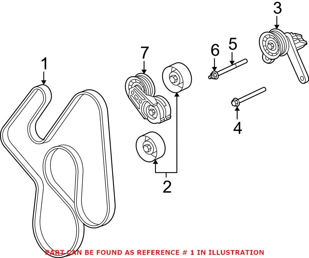 Genuine OEM Accessory Drive Belt for Chrysler Aspen Dodge Durango (2007–2009)