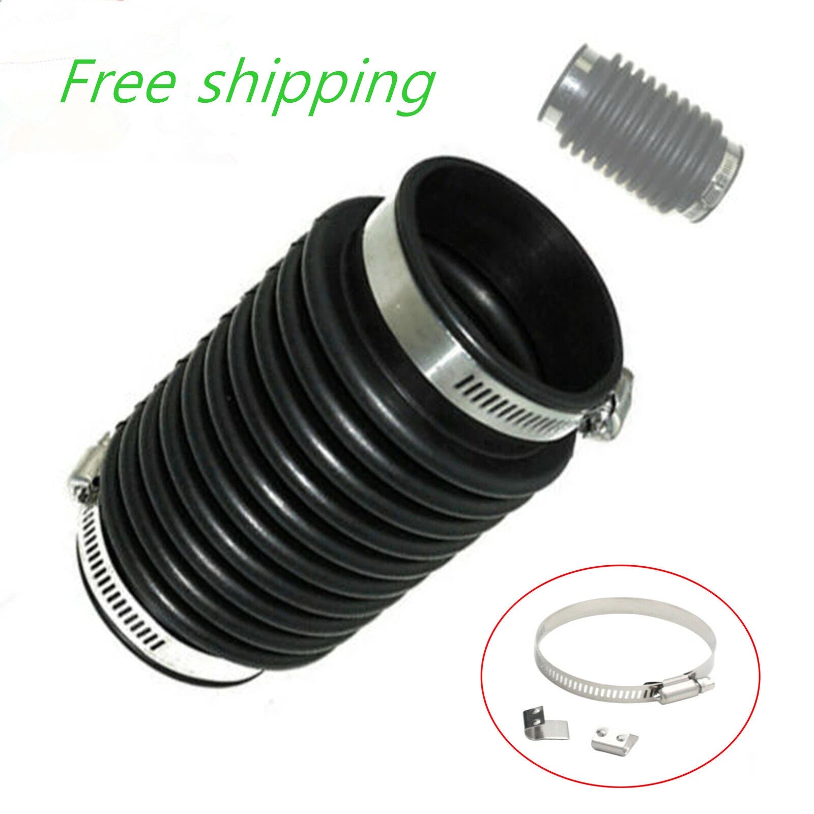 Exhaust Bellows for Mercruiser Alpha 1 Gen 1, Bravo, Pre Alpha Type 1 (Rubber)