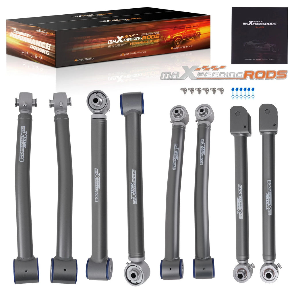 8Pcs Adjustable Control Arms 0-6" Lift for Jeep Wrangler JK (2007–2018)
