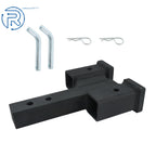 Dual Ball Hitch Extender Receiver for Trucks (Adjustable 2in Up 4in Down)