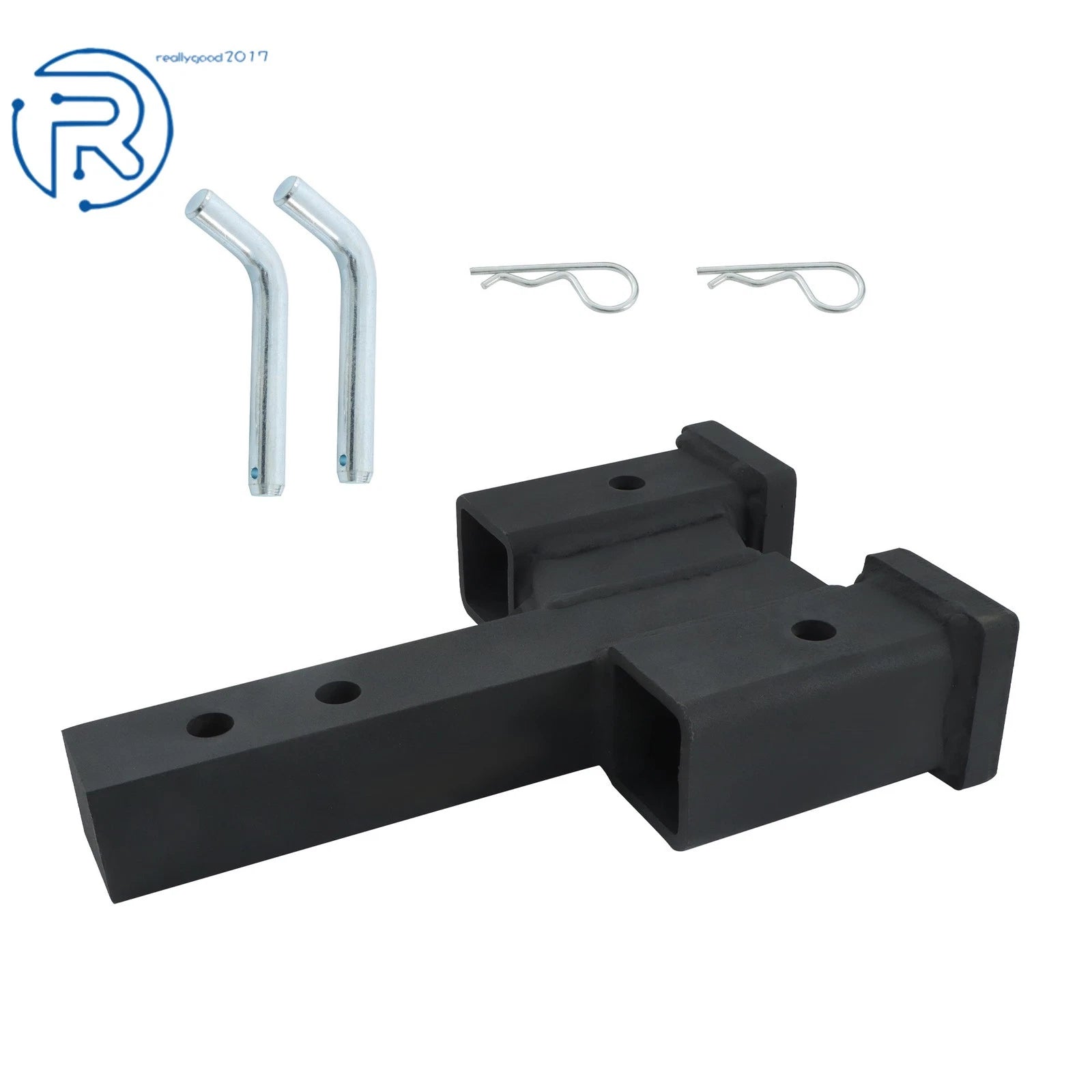 Dual Ball Hitch Extender Receiver for Trucks (Adjustable 2in Up 4in Down)
