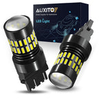 2x 3157 3156 48SMD 6000K LED Reverse Tail Brake Signal Light Bulbs for