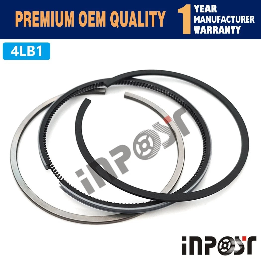 Set of 4 Piston with Ring Set for Isuzu TCM FD15 FD18 FD19 (STD)