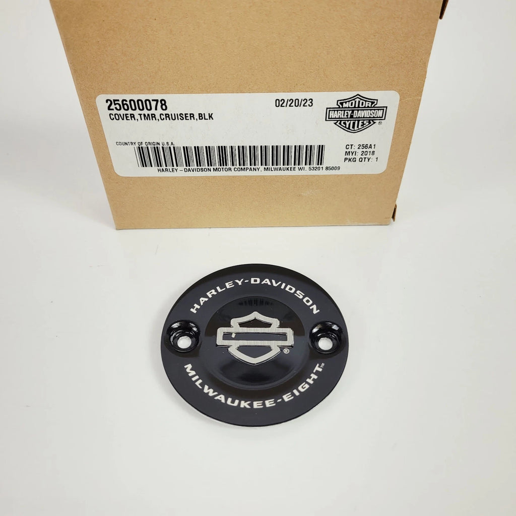 Genuine Harley-Davidson Timer Cover Medallion Insert 25600078 Black (2017–2024)