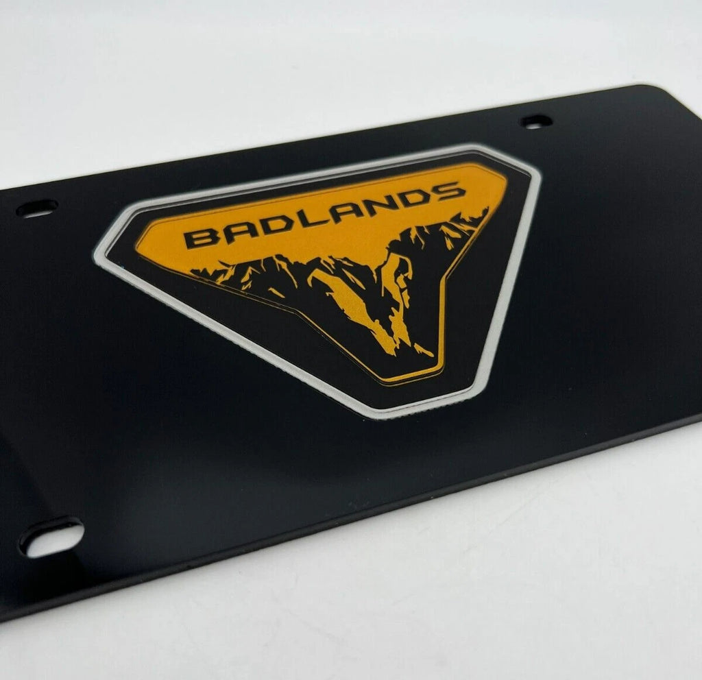 Acrylic License Plate Frame Premium Black for Ford Bronco Badlands (2021–2025)