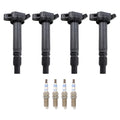 Set of 4 Ignition Coils & Spark Plugs for Toyota Camry RAV4