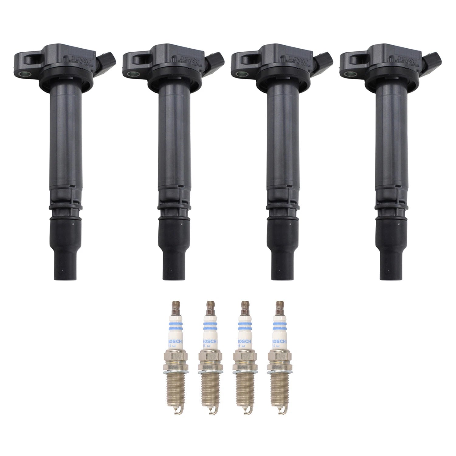 Set of 4 Ignition Coils & Spark Plugs for Toyota Camry RAV4