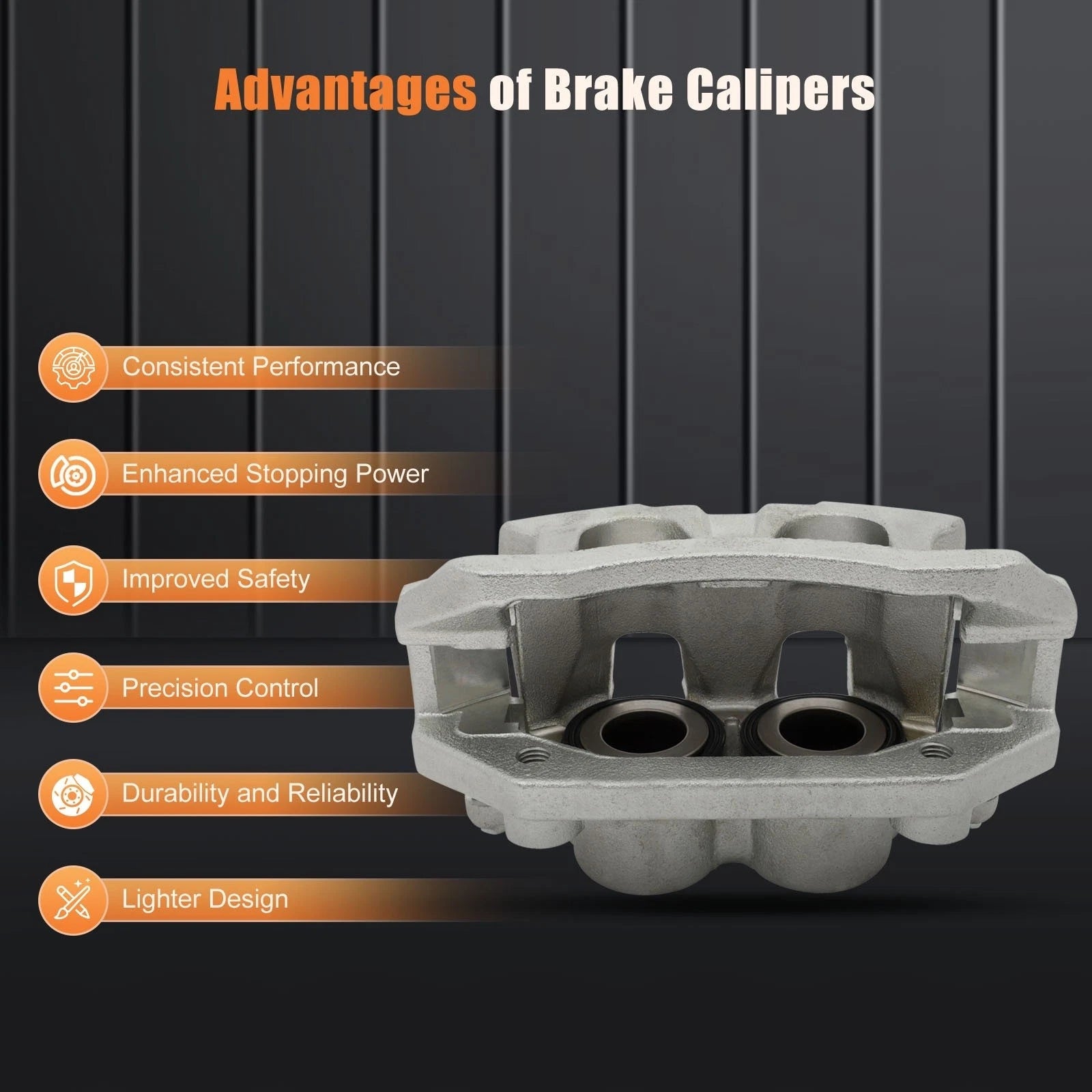 Front Brake Calipers & Rotors with Ceramic Pads for Dodge Ram 1500 (2009–2010)