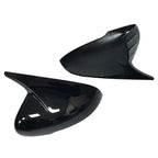 2X Gloss Black Horn Style Side Mirror Cap Cover for KIA Stinger (2017–2023)