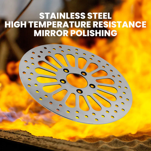 1 Pair Front Brake Rotor Disc for Harley Dyna (2007–2017) - Stainless Steel