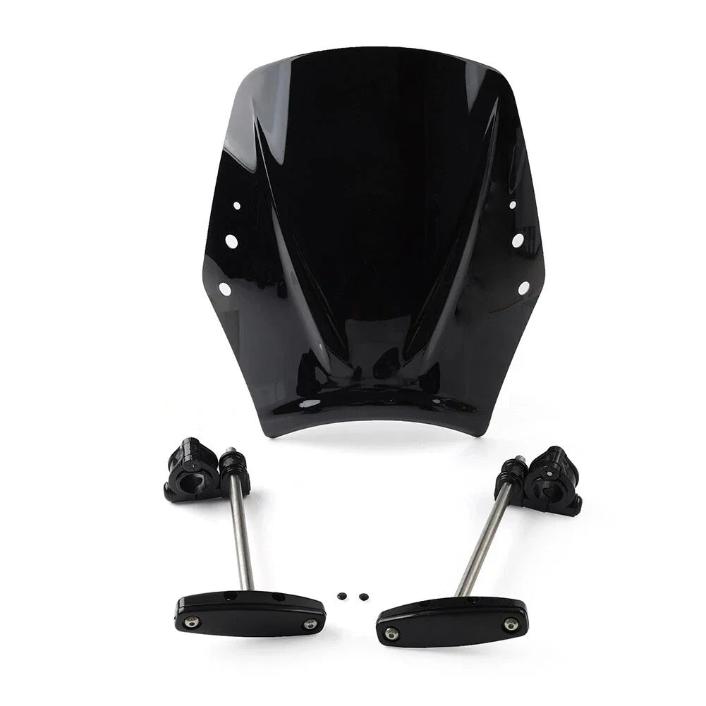 Windshield Deflector for Universal Motorcycle - Black