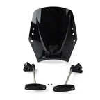 Windshield Deflector for Universal Motorcycle - Black