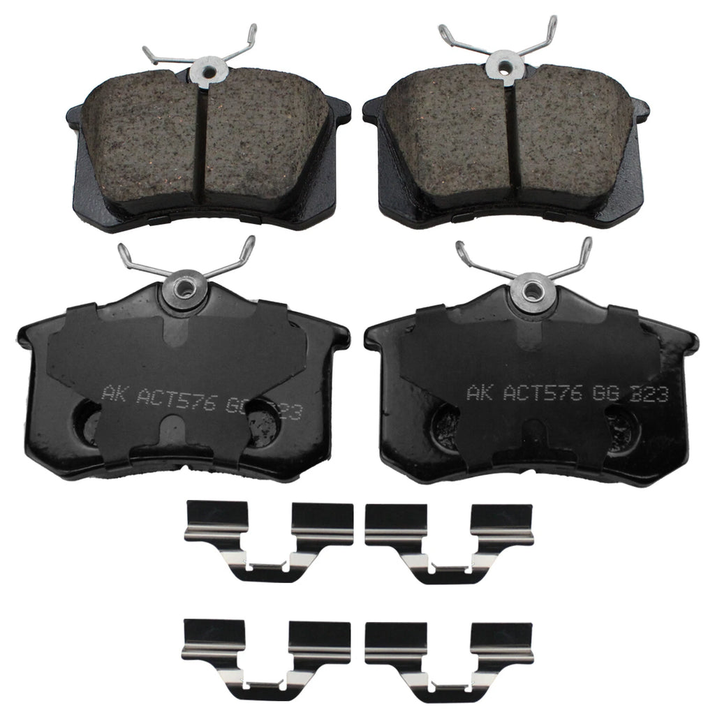 Akebono Euro Rear Ceramic Brake Pads for Audi A3 A6 TT Quattro, VW Jetta, Beetle, Golf (2000–2023)