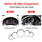 Set of 4 Silver Dashboard Trim Stickers for Porsche Panamera Cayman 911