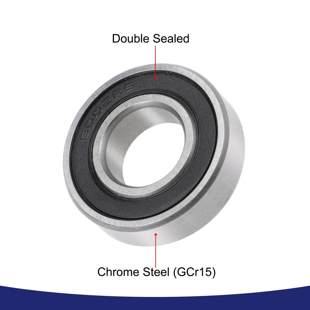 Set of 2 6002-2RS Ball Bearings for Various Models (15x32x9mm)