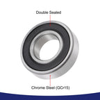 Set of 2 6002-2RS Ball Bearings for Various Models (15x32x9mm)