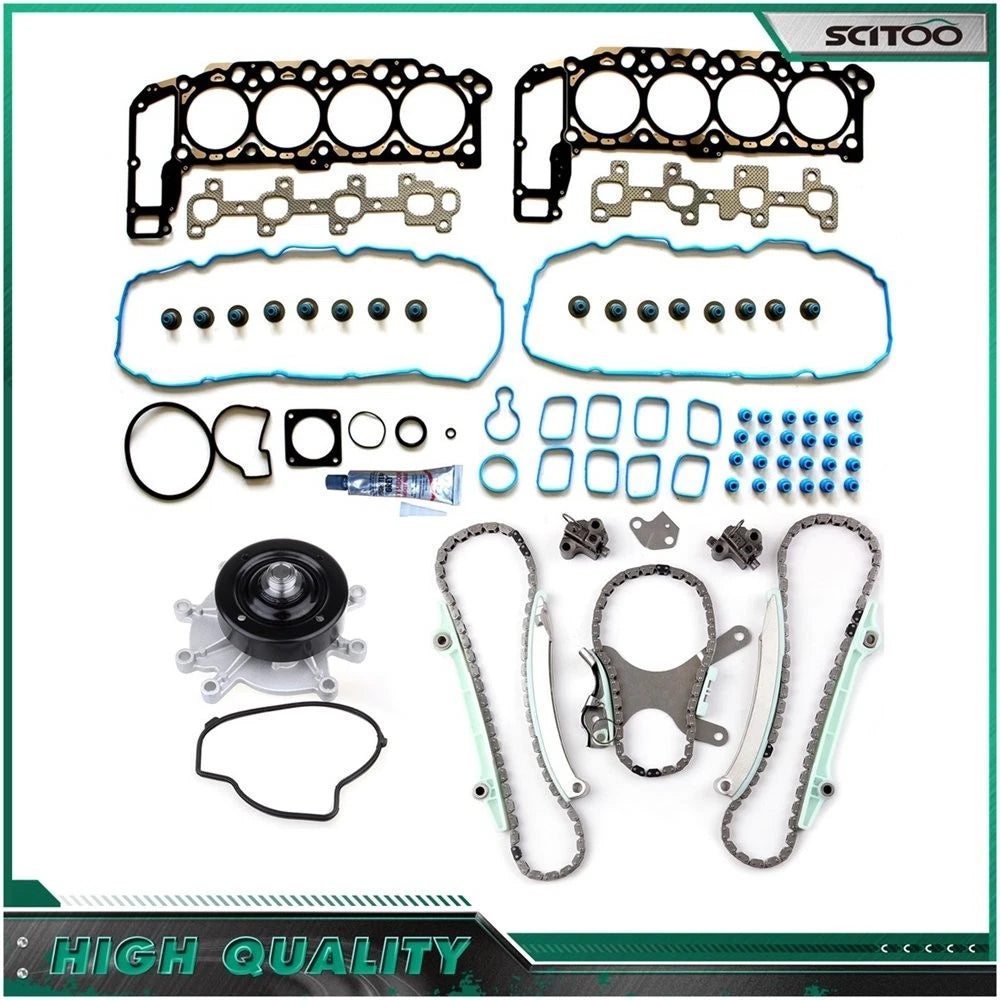 Water Pump & Timing Chain Kit Head Gasket Set for Dodge Durango (2002–2003)
