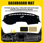 Anti-Slip Dashboard Mat Sunshade Protector for Dodge Ram 1500 2500 3500 (2019–2025)