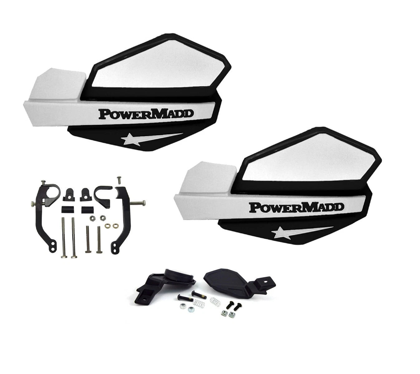 Powermadd Star Series Hand Guards Mirror Mount Kit for Banshee Blaster (N/A)