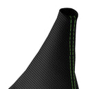 Transfer Case Cover for Nissan Xterra (2002–2006) Carbon Fiber Green Stitch