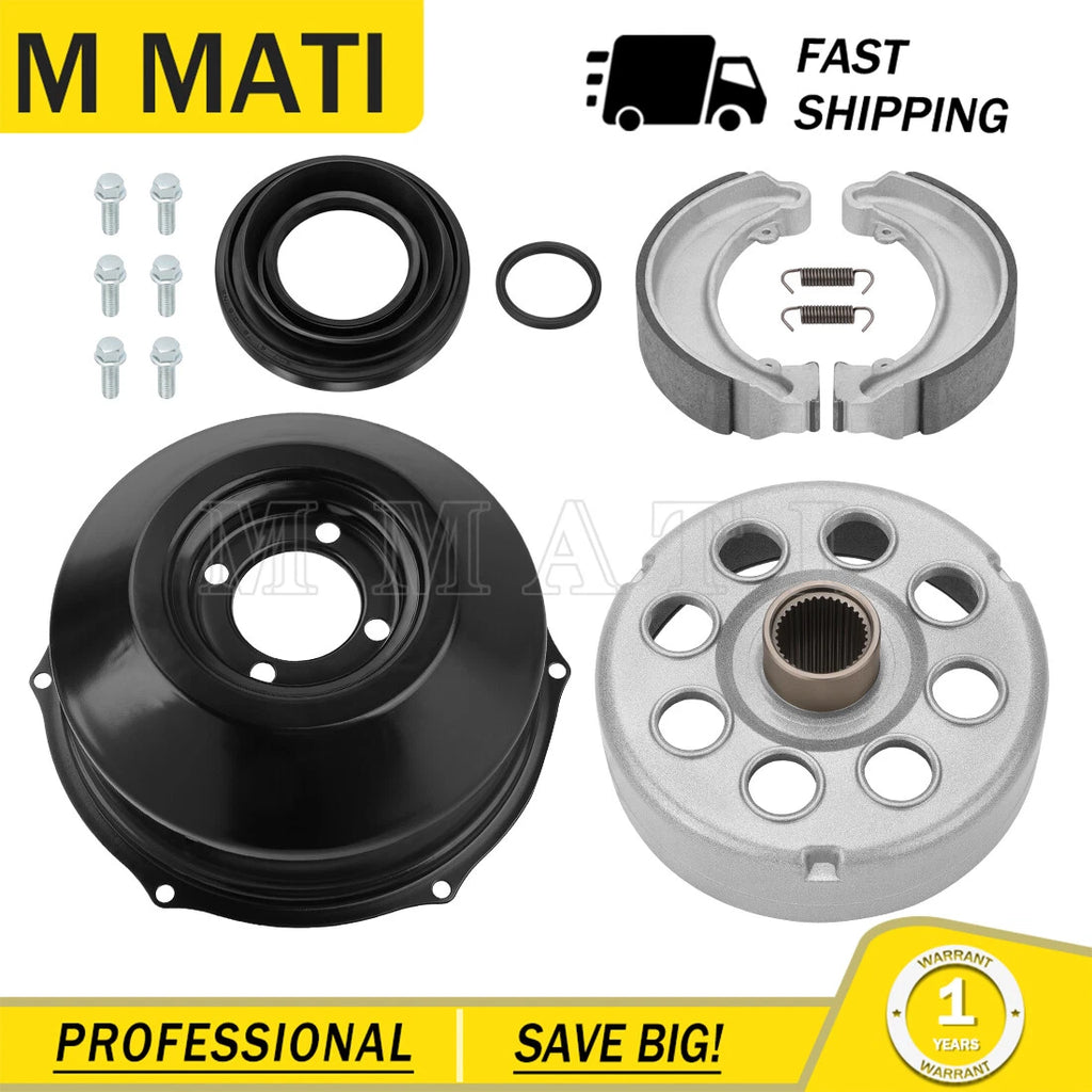Rear Brake Drum Cover w/Shoes Kit for Honda TRX300 FourTrax 300 (1988–2000)