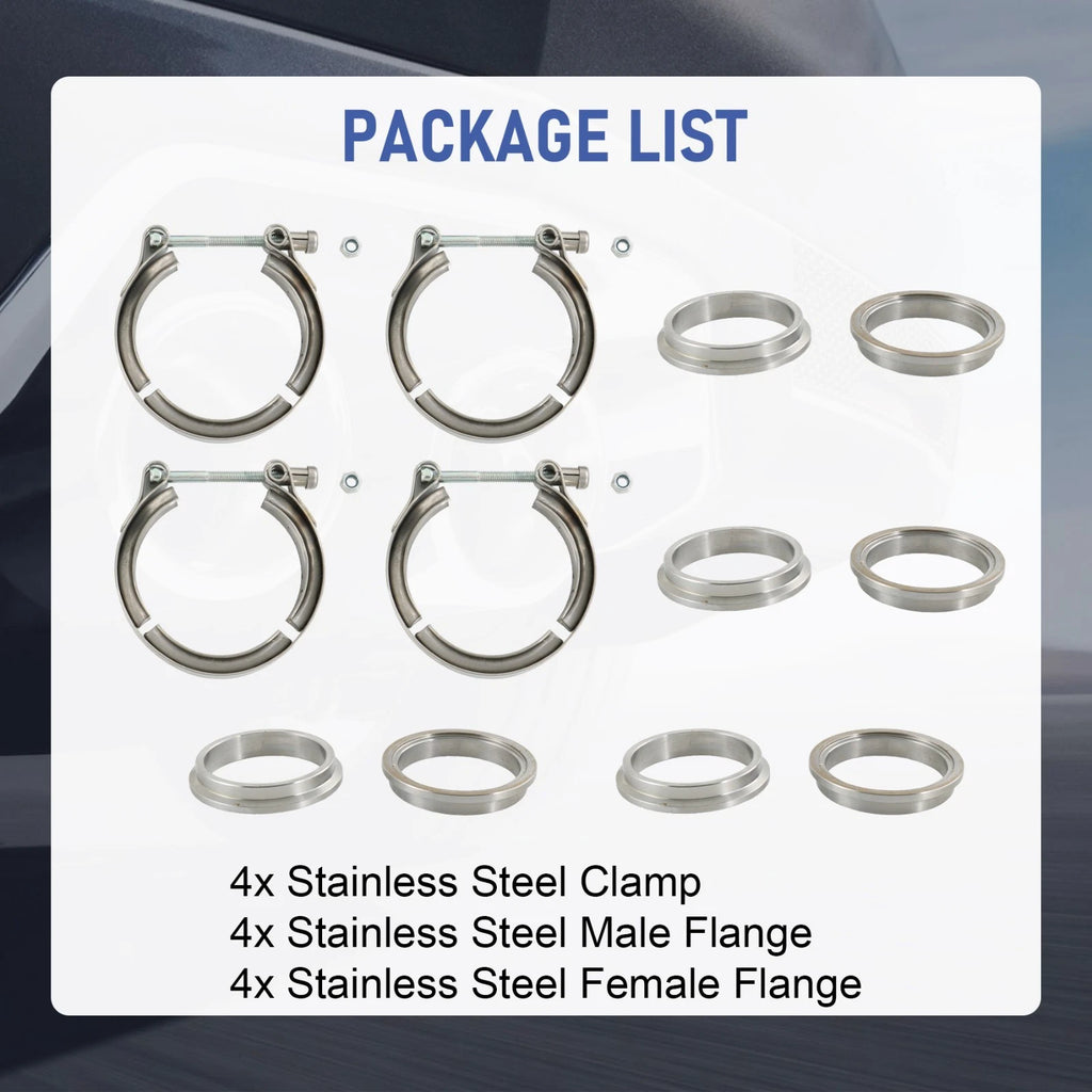 2.25 Inch V Band Clamp with Flange for Exhaust Downpipe (Universal)