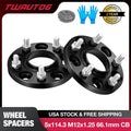 15mm Black Hubcentric Wheel Spacers for Nissan 240SX 350Z 370Z (2013–2018)