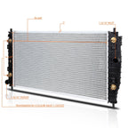 Aluminum Radiator for Chrysler 300M/Concorde V6 AT (1998–2004) DPI-2184