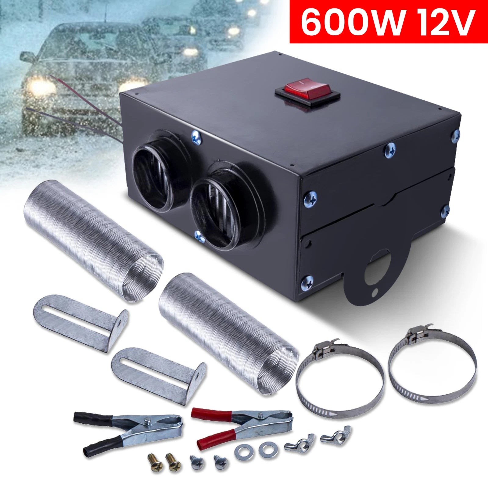 12V 600W Portable Car Air Heater for All Vehicles