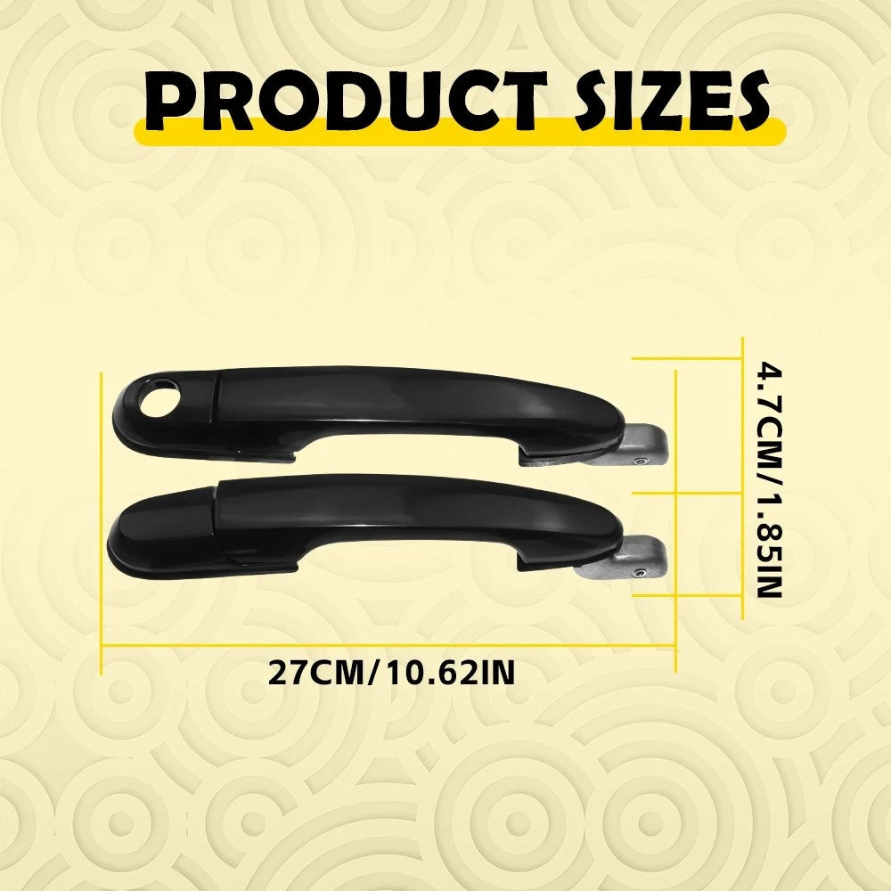 Pair Exterior Door Handles for Hyundai Tucson (2005–2009) Black