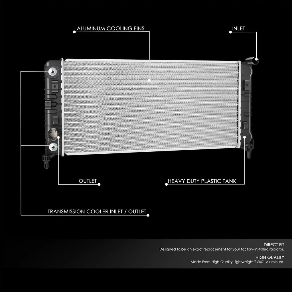 Aluminum Radiator for Chevy Impala Limited 3.6L V6 (2012–2016) DPI 13326