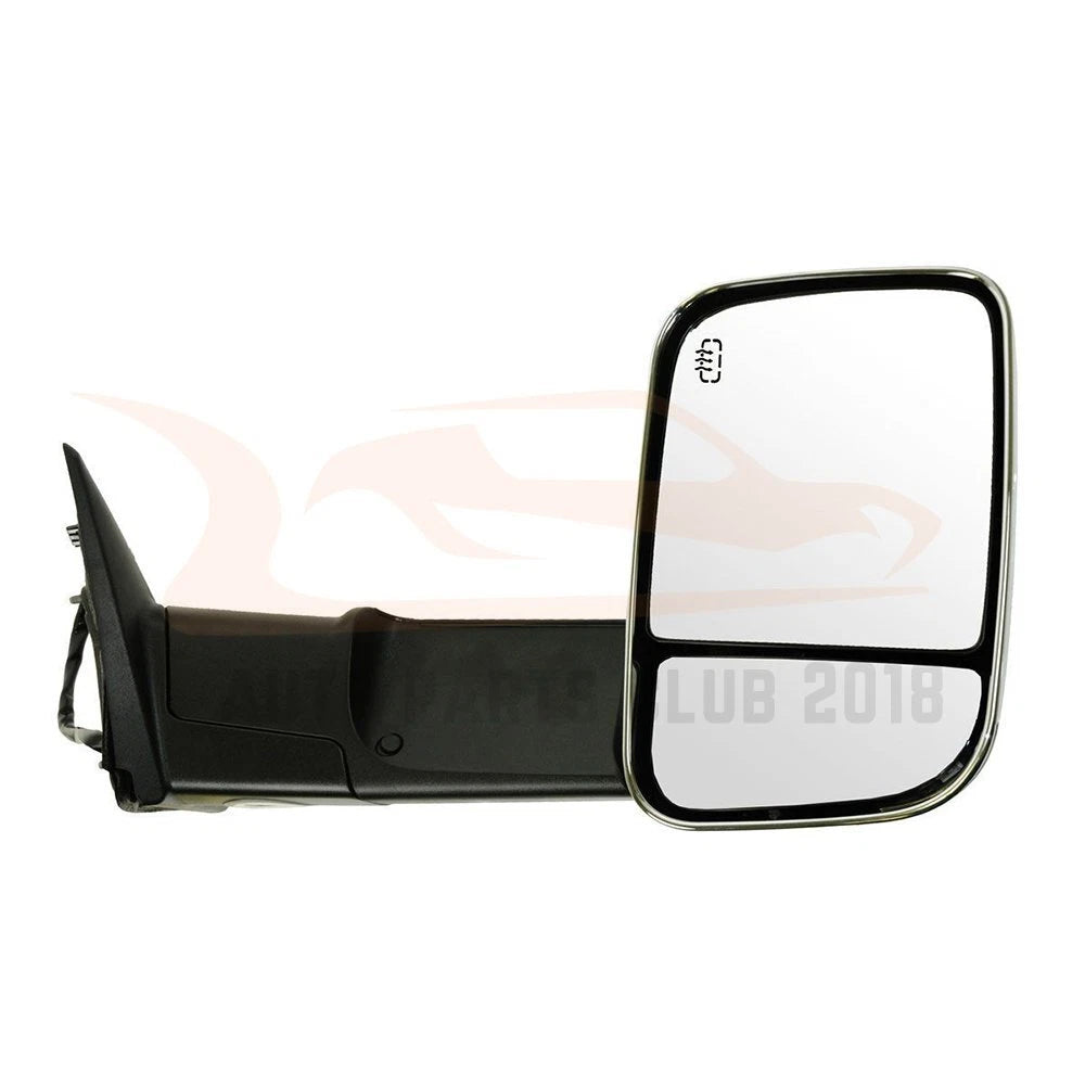 Set of 2 Chrome Tow Mirrors for Ram (2009–2015) - Power Signal Puddle Light