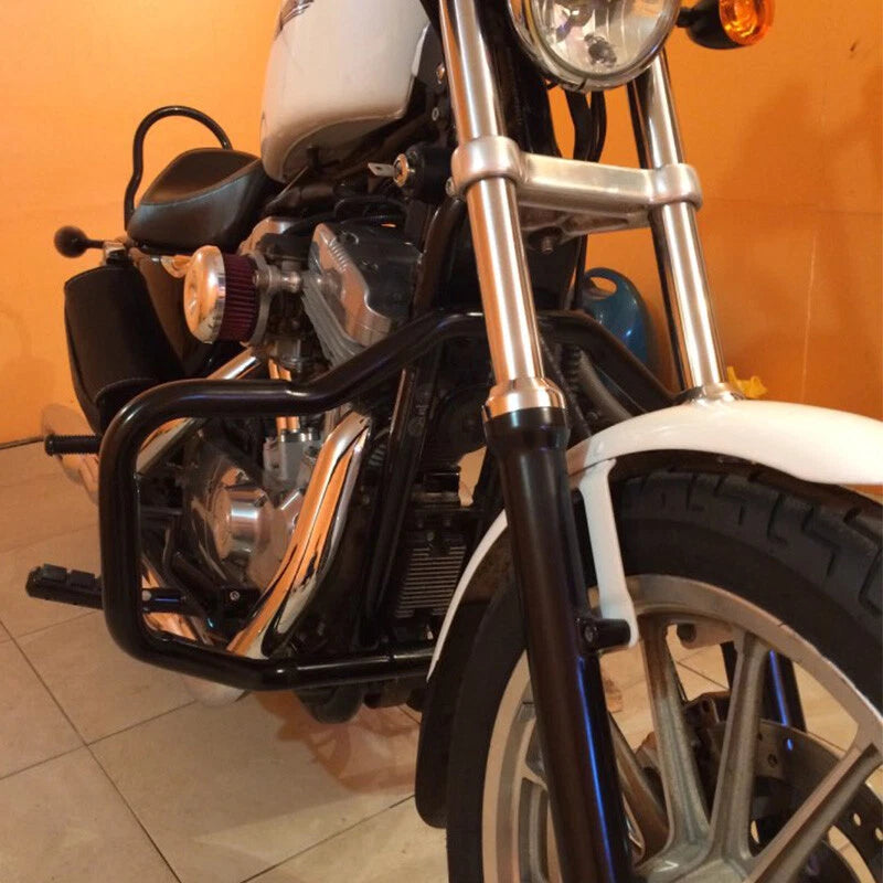 Black Engine Guard Highway Crash Bar for Harley Sportster XL883 1200 (2004–2024)