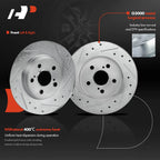 Rear Drilled Rotors & Ceramic Brake Pads for Toyota Corolla  (2014–2019)
