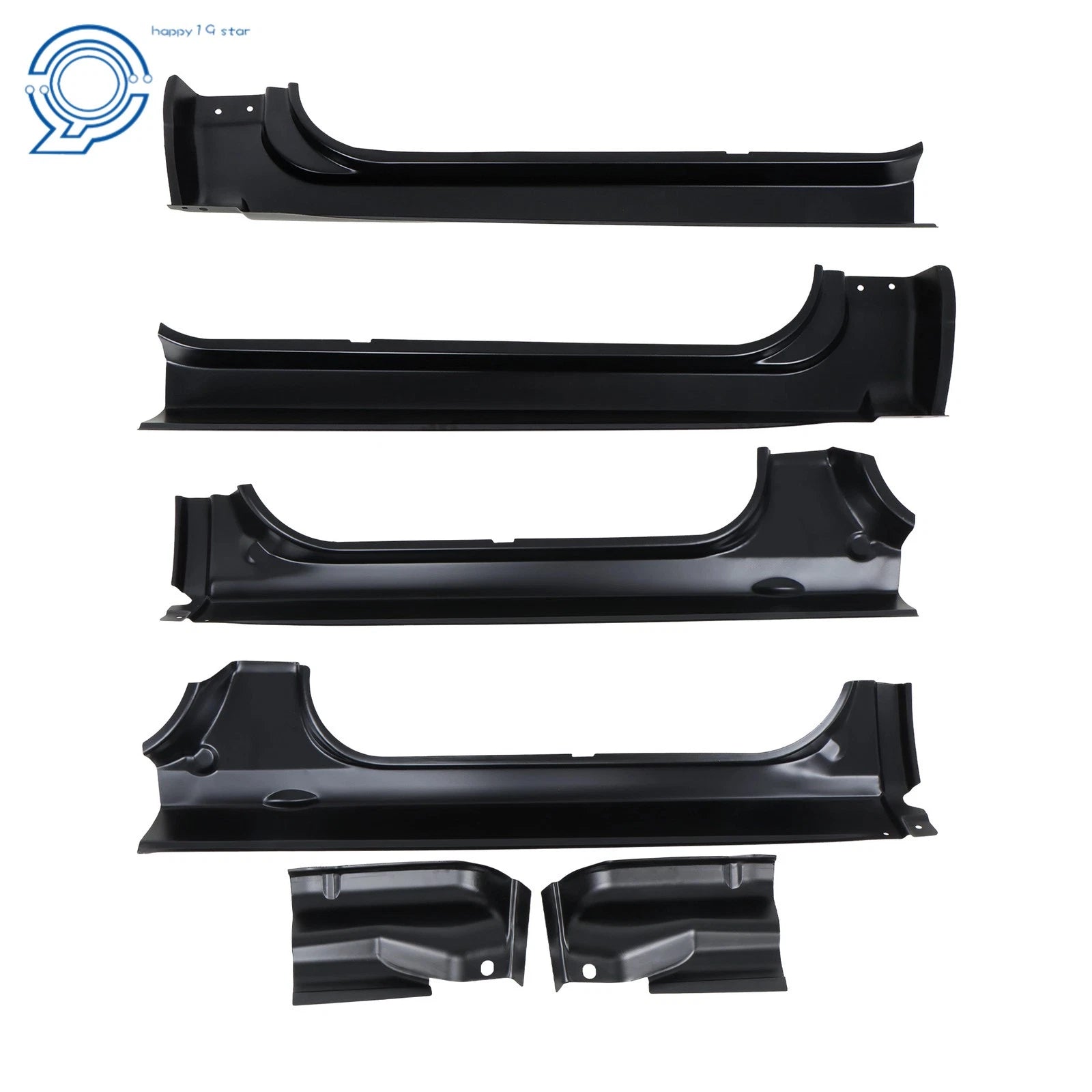 Set of 2 Rocker Panels & Cab Corners for Ford F150 Crew Cab (2009–2014)