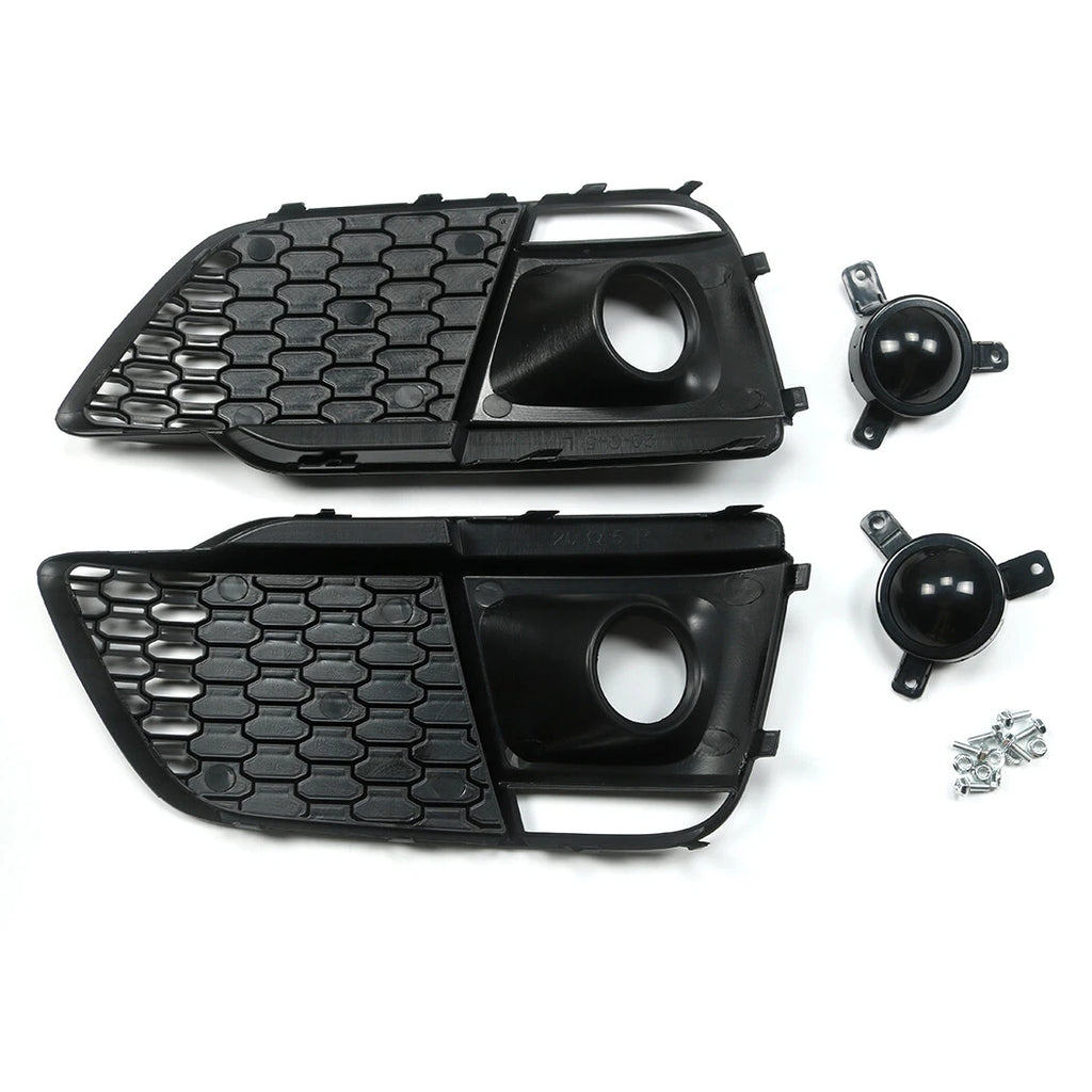 Front Honeycomb Fog Lamp Grilles Cover for Audi Q5 SQ5 (2018–2019)