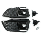 Front Honeycomb Fog Lamp Grilles Cover for Audi Q5 SQ5 (2018–2019)