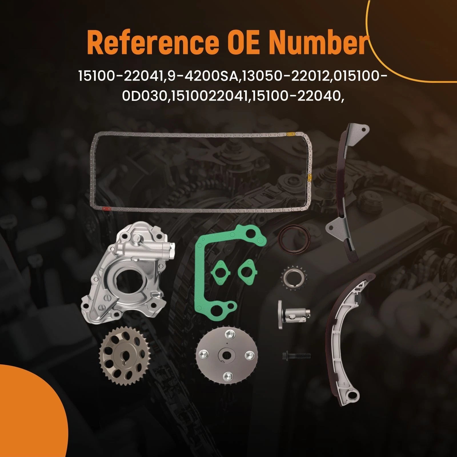 Timing Chain Kit w/ Oil Pump for Toyota Corolla (2000–2008) 1.8L 1ZZFE
