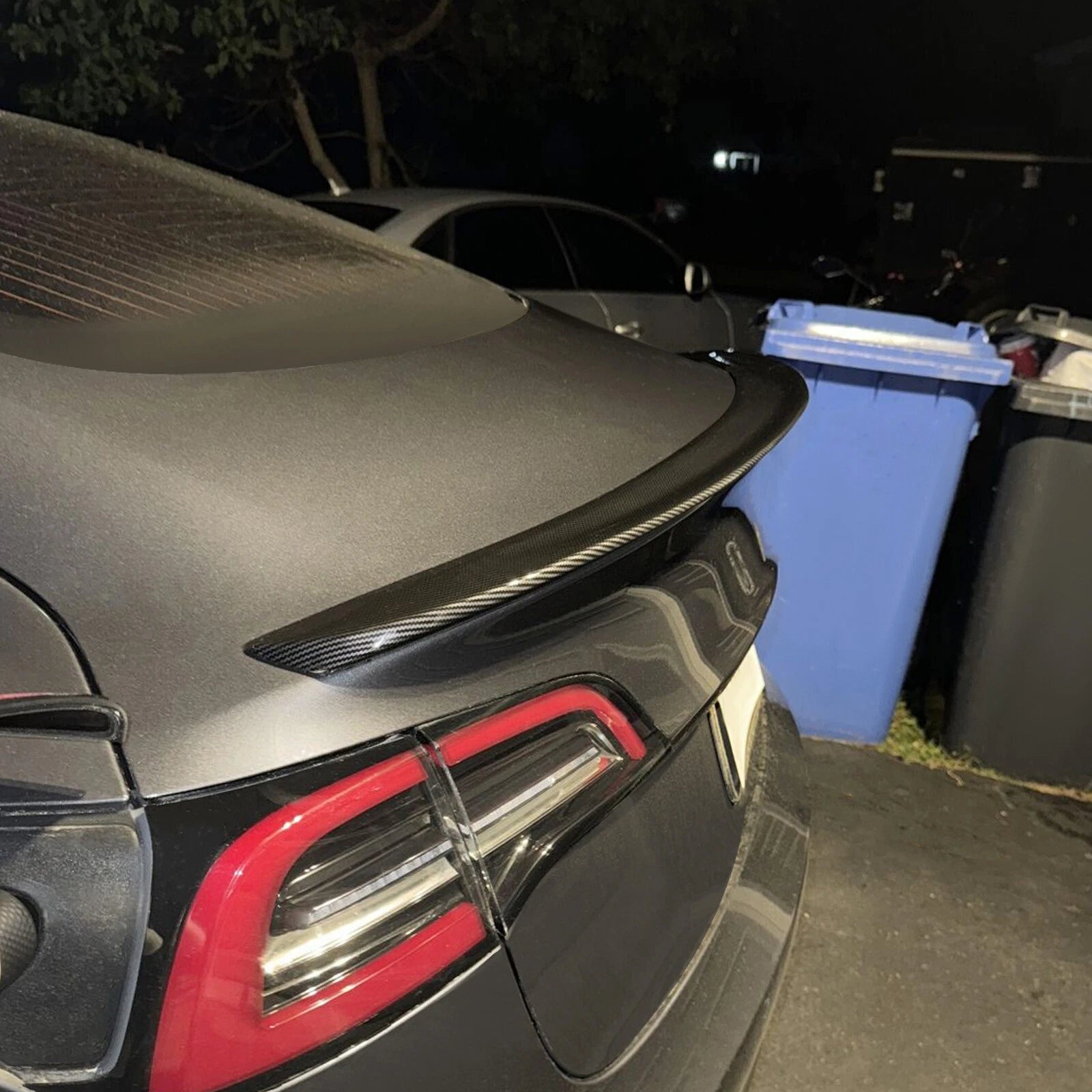 Rear Spoiler for Tesla Model 3 (2017-2023) Carbon Fiber Look Duck Tail