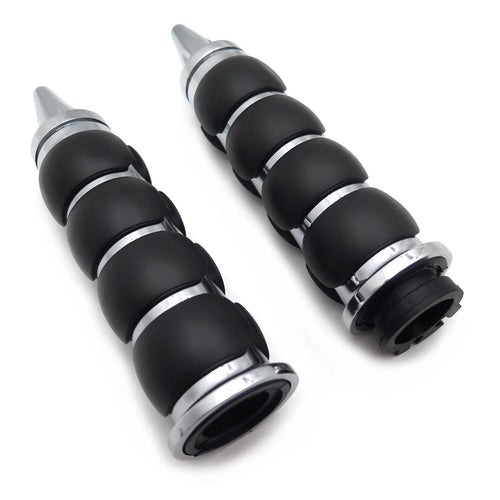 1 Pair 1" Chrome Handlebar Grips for Harley Davidson XL (2000–2023)