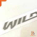 Silver WILDTRAK Rear Tailgate Decal Sticker for Ford Ranger Ute (2018-2021)