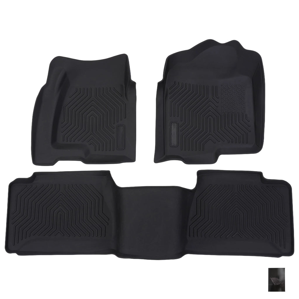 All Weather Floor Mat for Chevy Silverado 1500 2500 (1999–2006) Black Anti-Slip