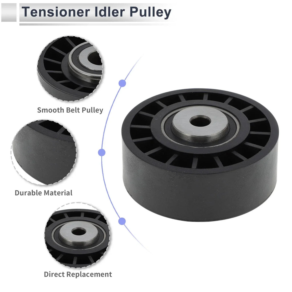 Drive Belt Idler Pulley for Mercedes-Benz C-Class (1995-2002) Black 1 x Pc