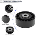 Drive Belt Idler Pulley for Mercedes-Benz C-Class (1995-2002) Black 1 x Pc
