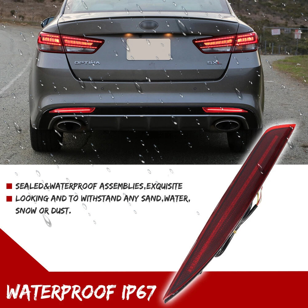 Sequential Red LED Rear Reflector Tail Lamp for Kia Optima (2016–2018)