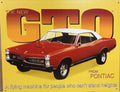 Vintage Replica Tin Metal Sign for Pontiac GTO (1968–1969) 495